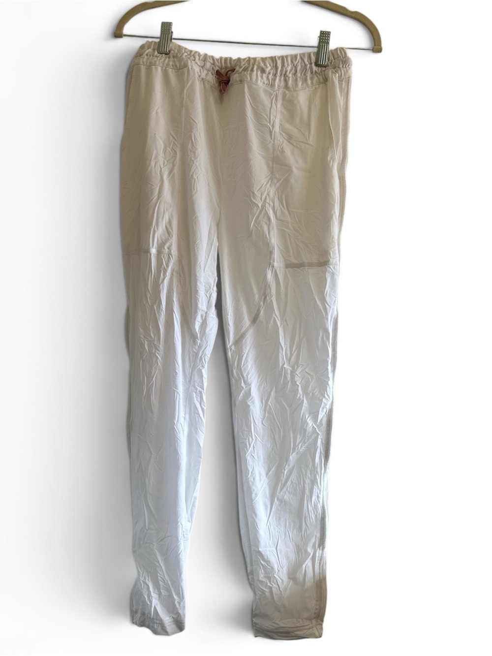 FP Movement by Free People White Elastic-Waist and ankle Joggers